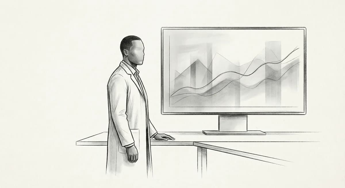 Doctor analyzing patient health trends over time